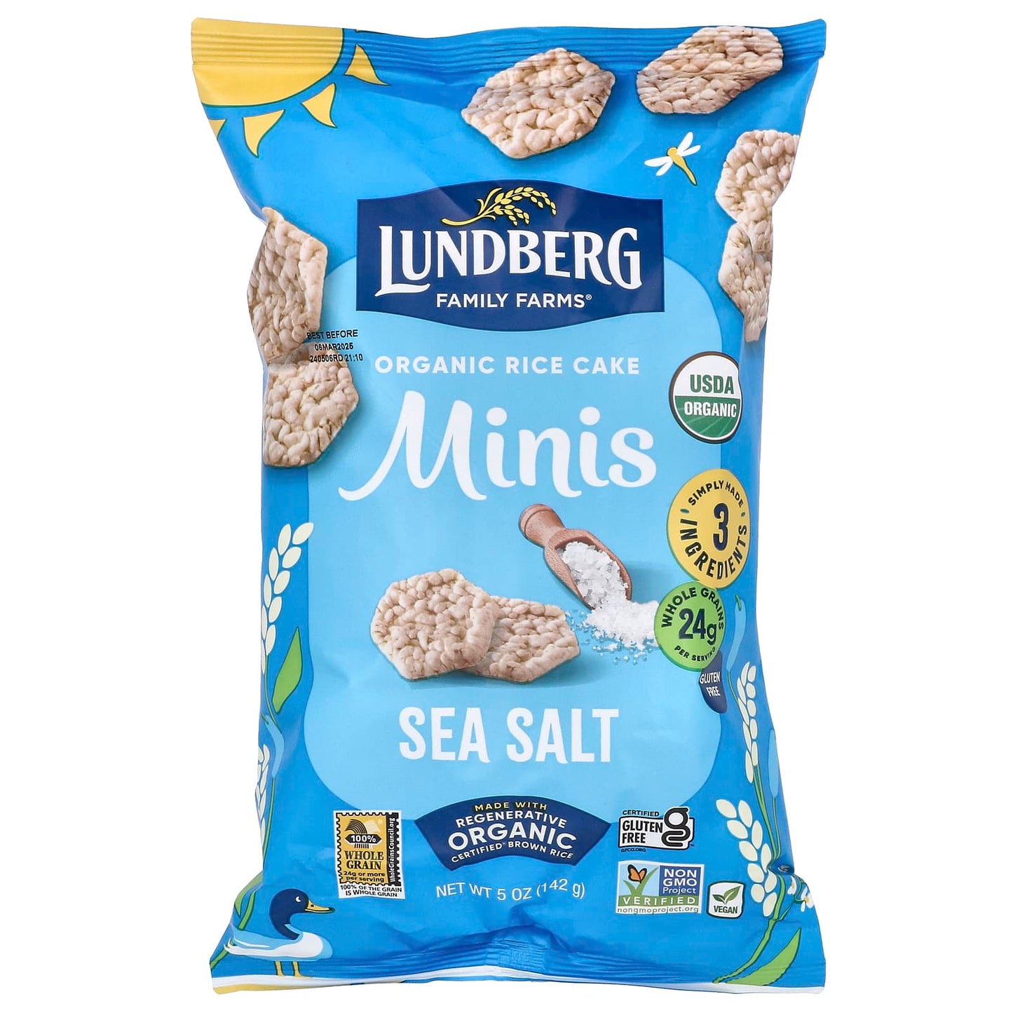 Lundberg, Organic Rice Cake Minis, Sea Salt, 5 oz (142 g) - Image 1