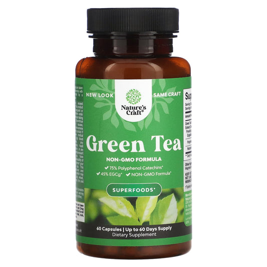 Nature's Craft, Green Tea, 500 mg, 60 Capsules - Image 1