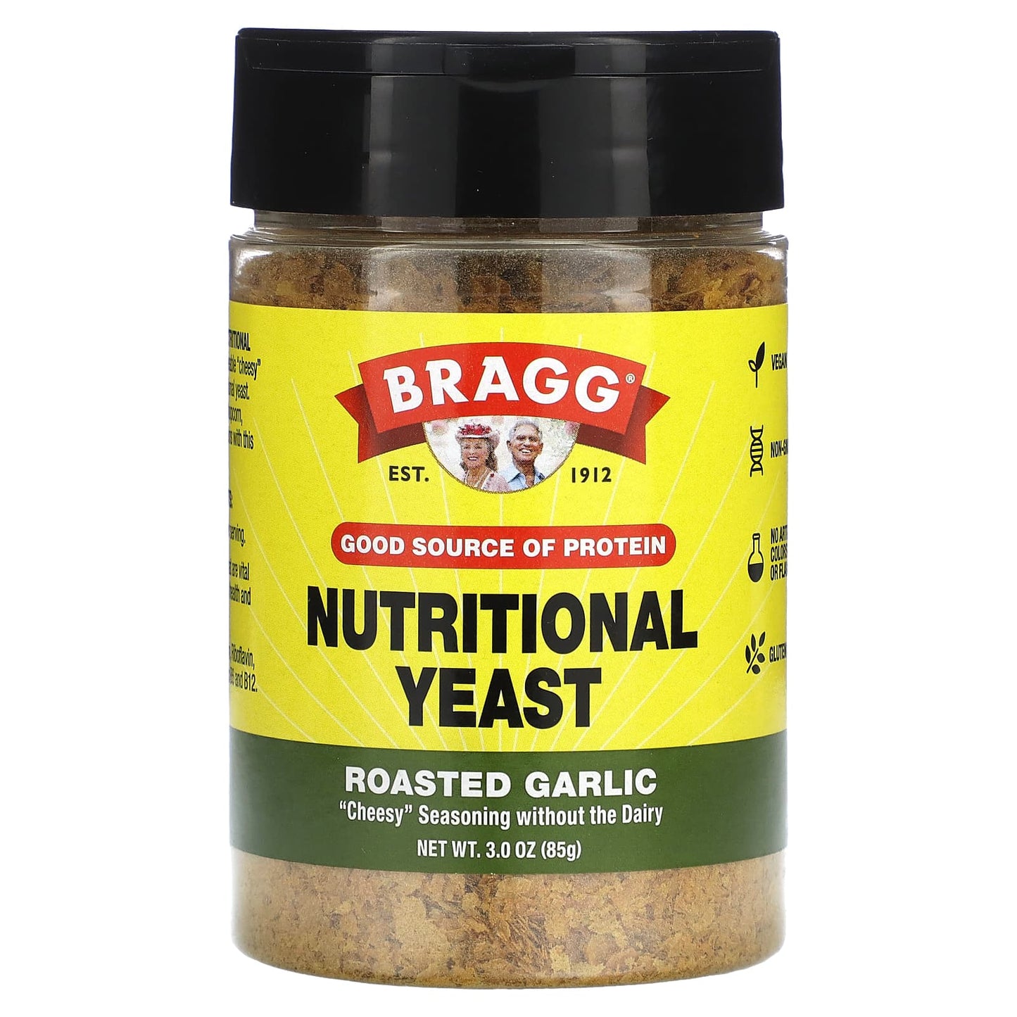 Bragg Roasted Garlic Nutritional Yeast Seasoning - Vegan, Gluten-Free & Non-GMO - Image 1
