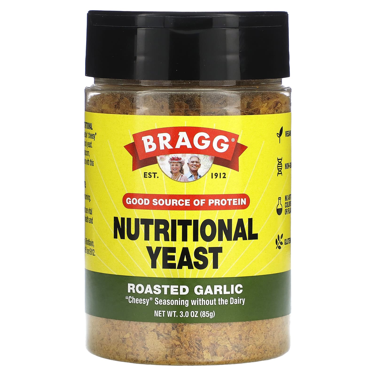 Bragg Roasted Garlic Nutritional Yeast Seasoning - Vegan, Gluten-Free & Non-GMO - Image 1