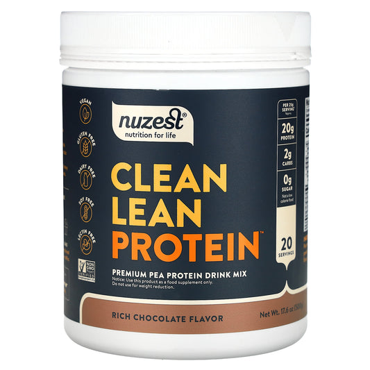 Nuzest, Clean Lean Protein, Rich Chocolate, 17.6 oz (500 g) - Image 1