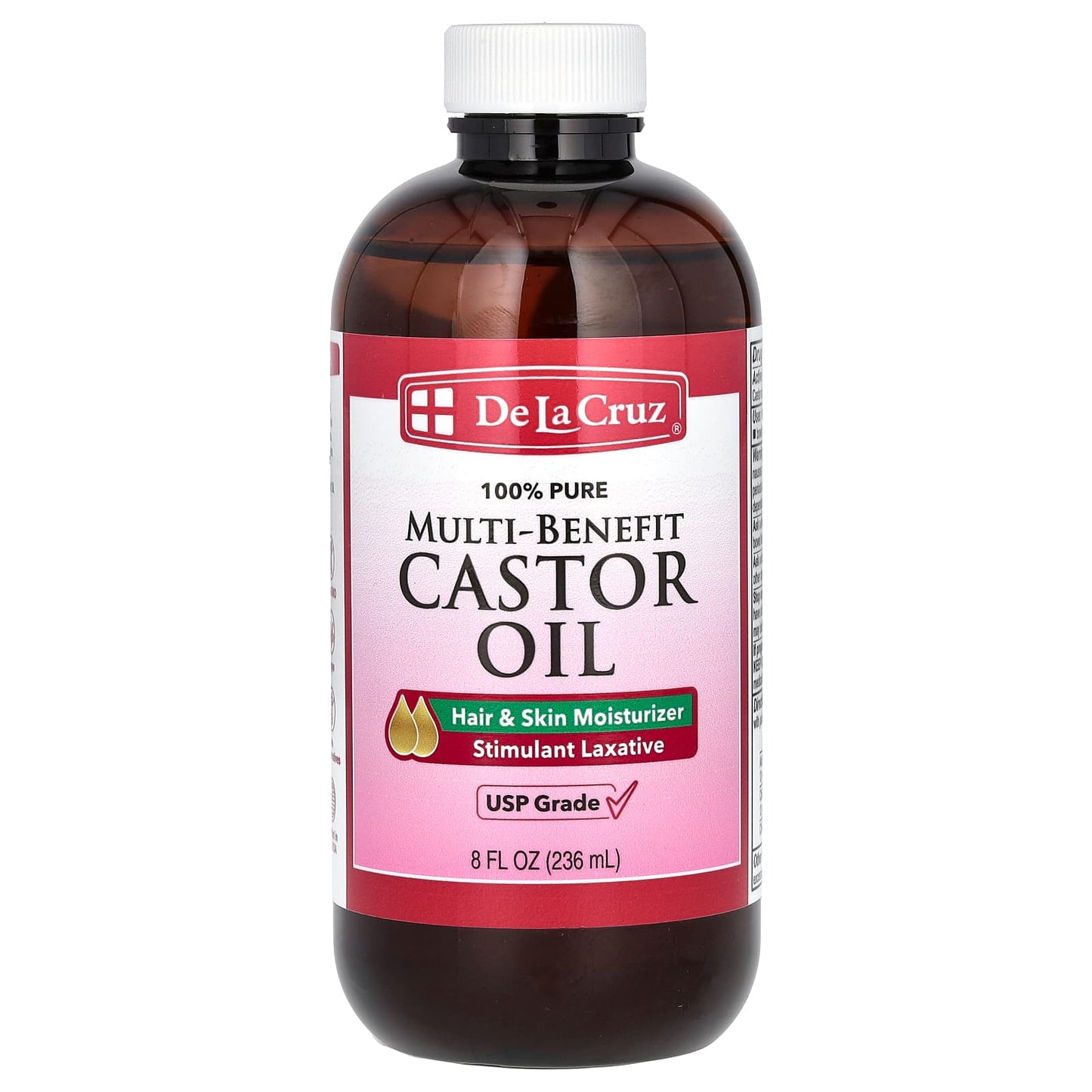 De La Cruz 100% Pure Multi-Benefit Castor Oil for Hair and Skin - Image 1