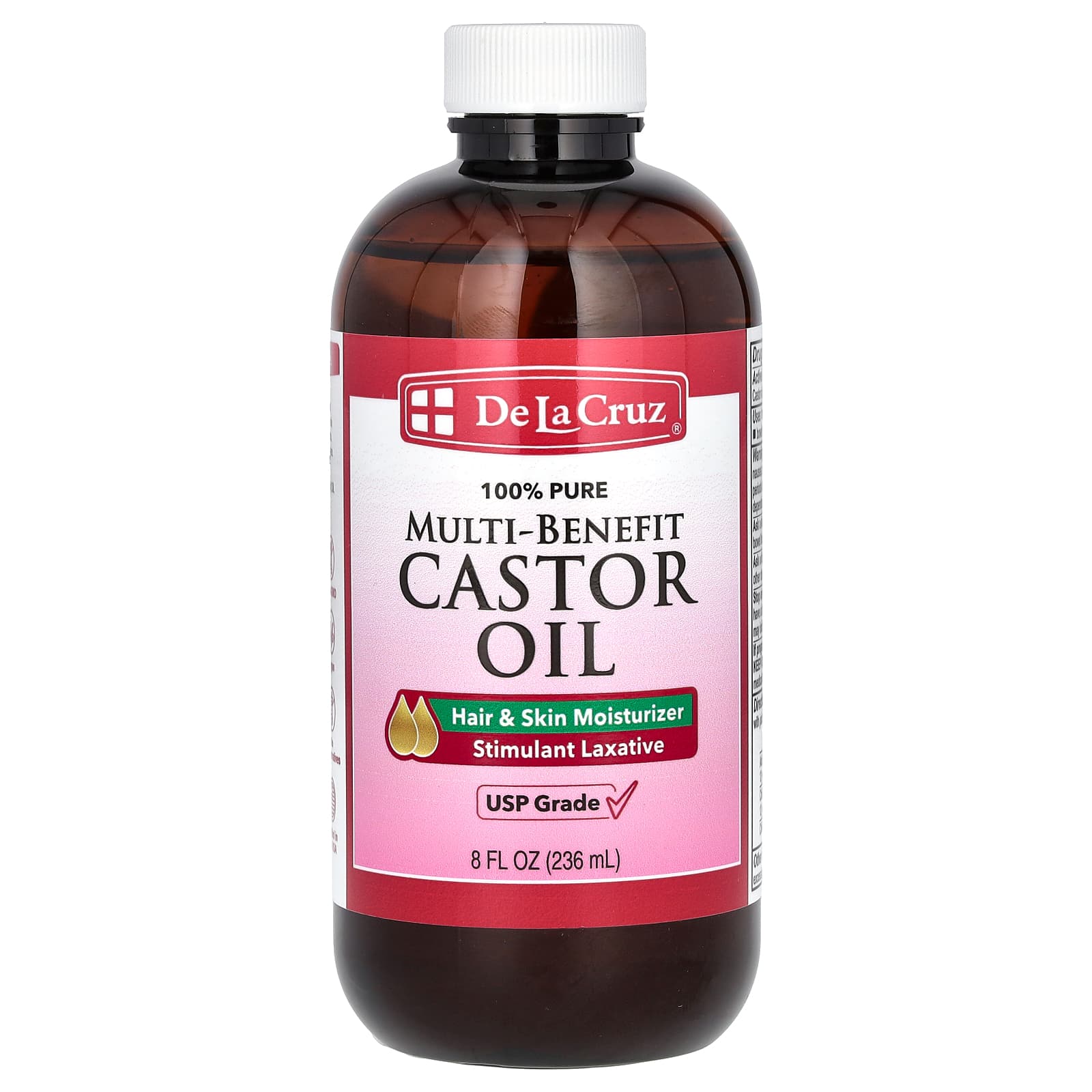De La Cruz 100% Pure Multi-Benefit Castor Oil for Hair and Skin - Image 1