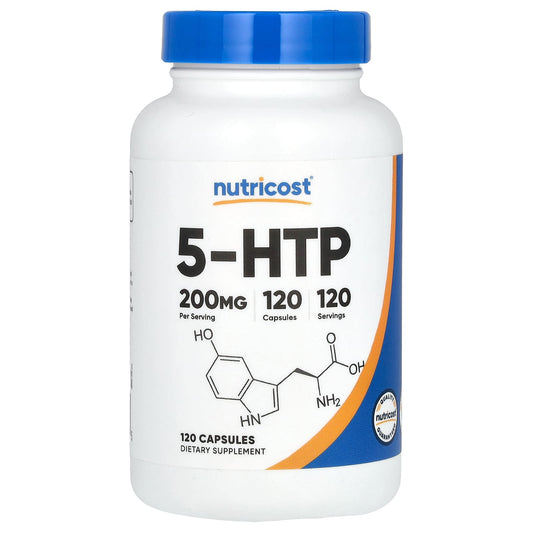 Nutricost, 5-HTP, 200 mg, 120 Capsules - Image 1