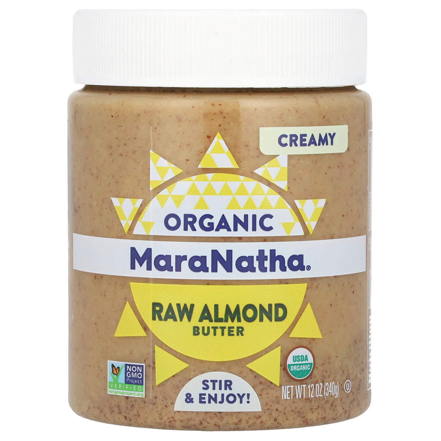 MaraNatha, Organic Raw Almond Butter, Creamy, 12 oz (340 g) - Image 1
