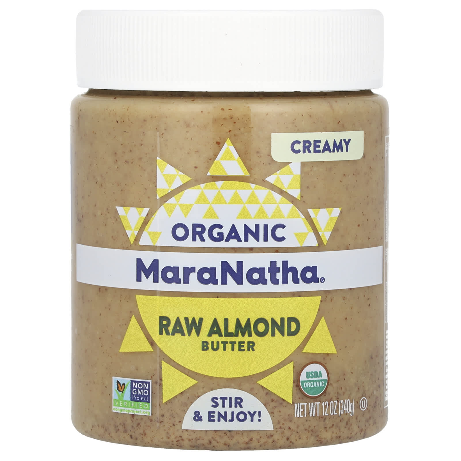 MaraNatha, Organic Raw Almond Butter, Creamy, 12 oz (340 g) - Image 1