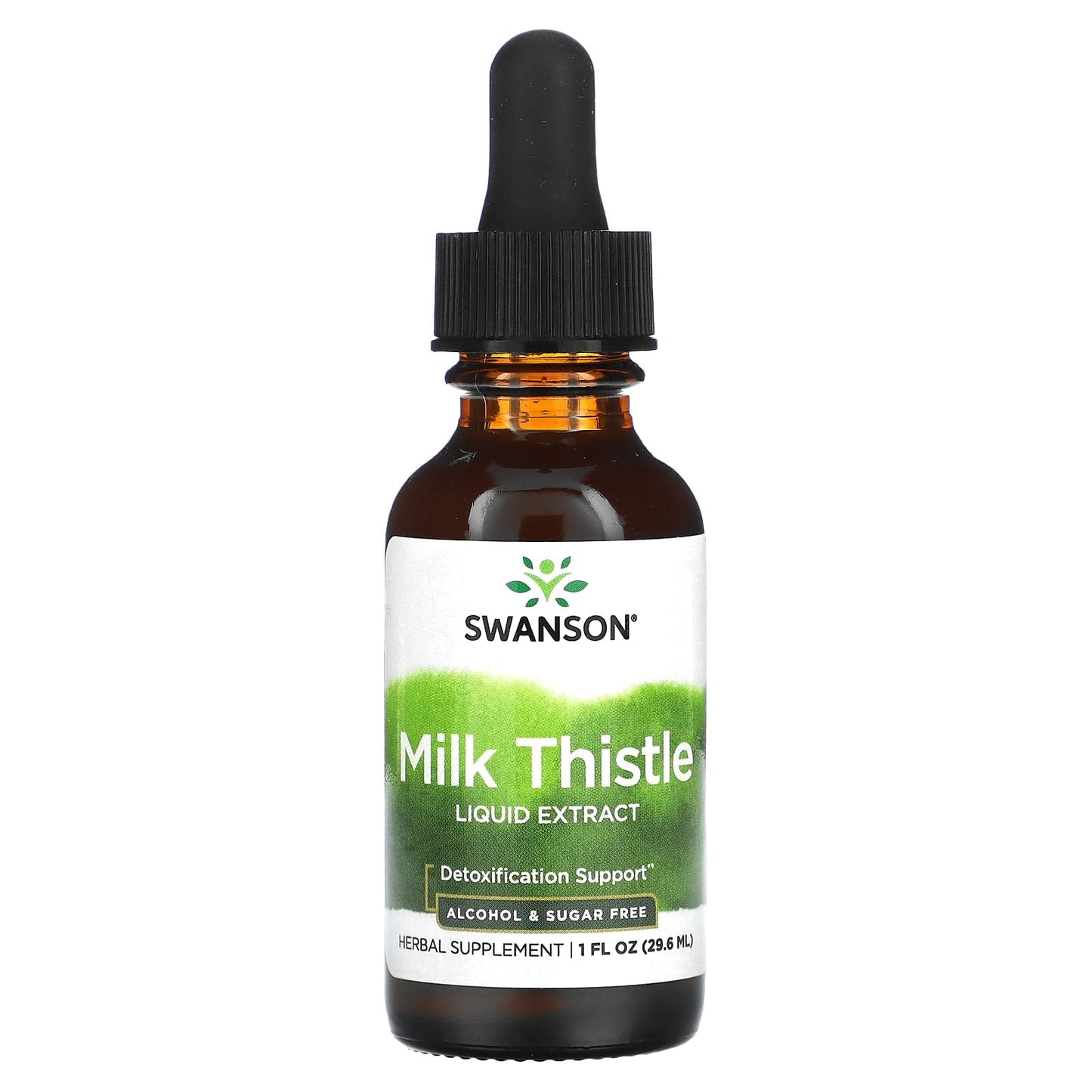 Swanson, Milk Thistle Liquid Extract, Alcohol & Sugar Free, 1 fl oz (29.6 ml) - Image 1