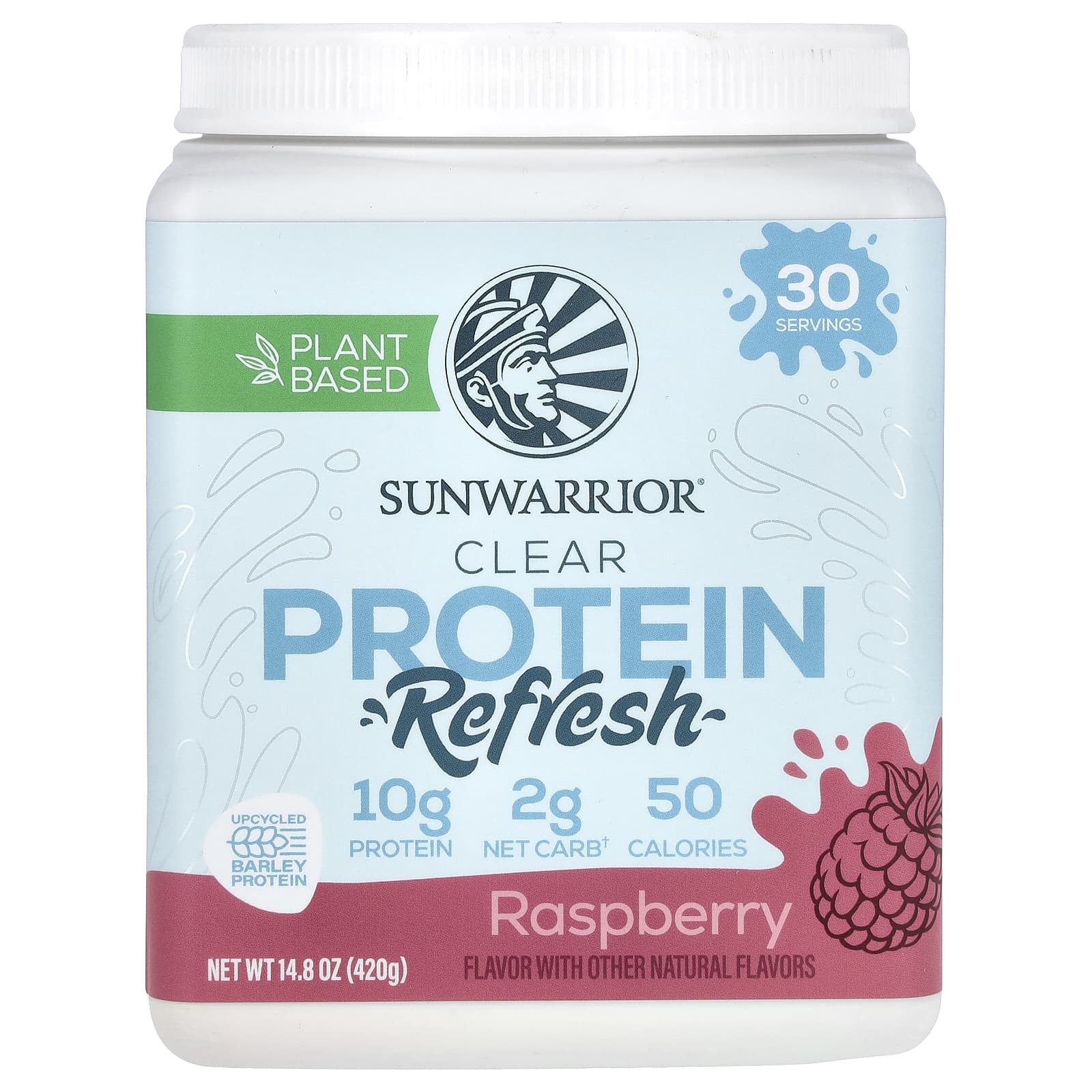 Sunwarrior, Clear Protein Refresh, Raspberry, 14.8 oz (420 g) - Image 1