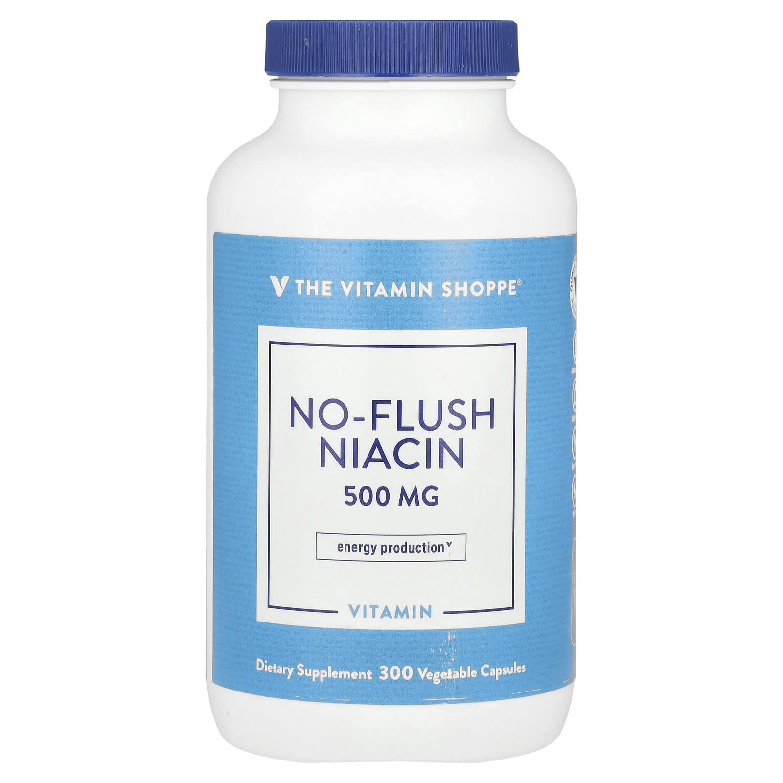 The Vitamin Shoppe, No-Flush Niacin, 500 mg, 300 Vegetable Capsules - Image 1
