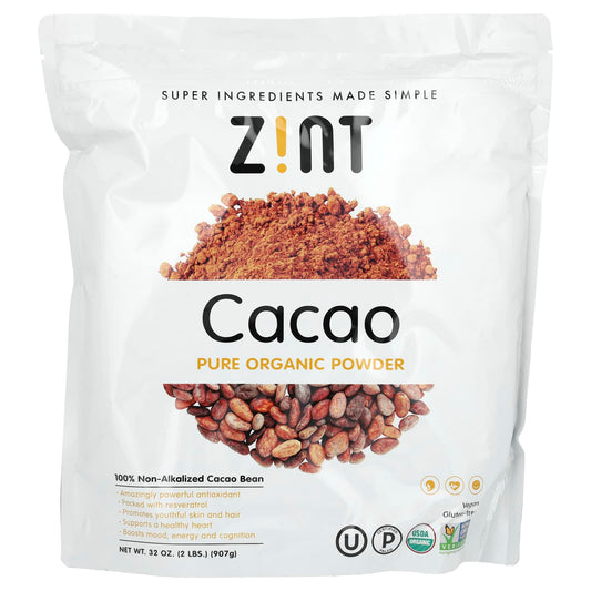 Zint, Pure Organic Powder, Cacao , 32 oz (907 g) - Image 1