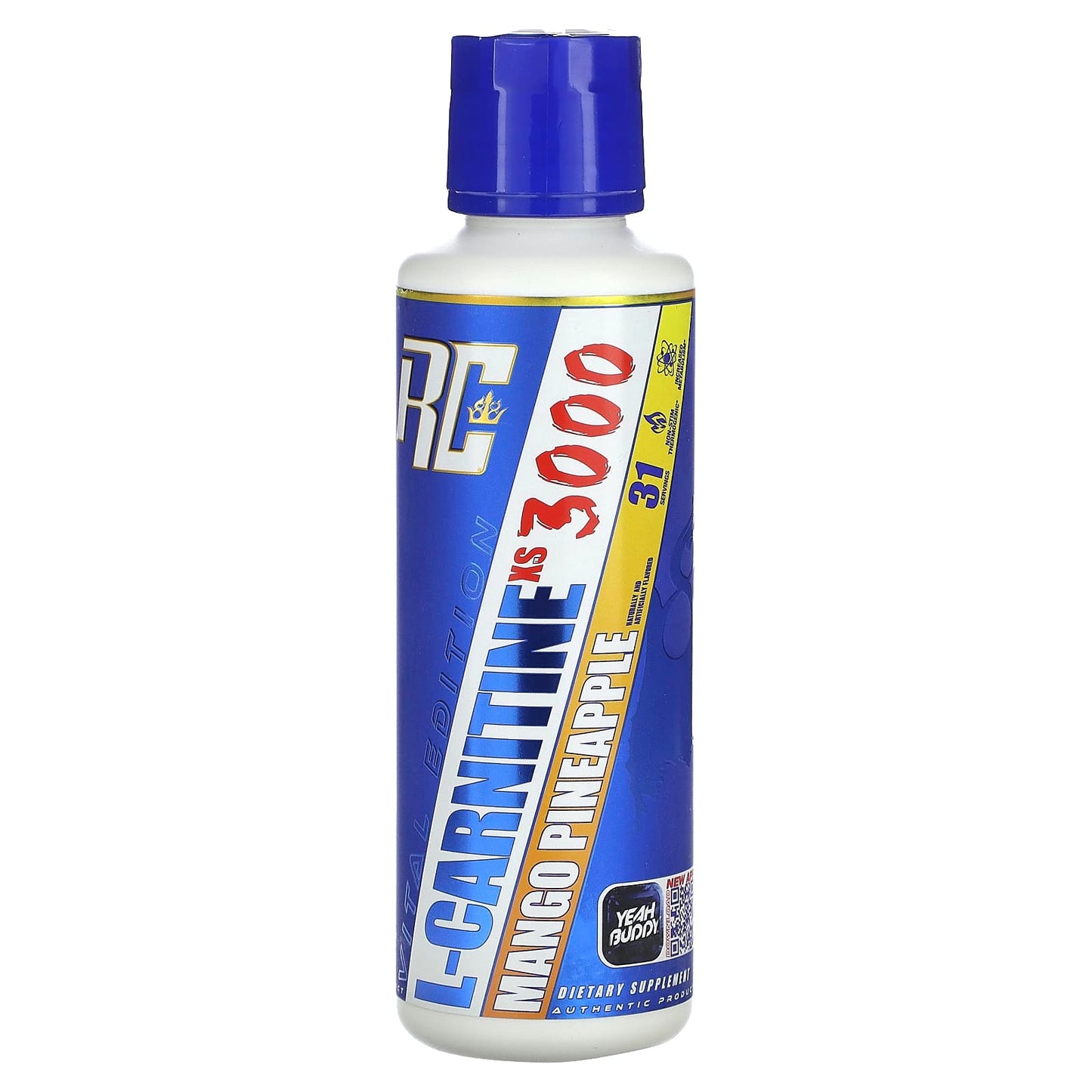 Ronnie Coleman, Vital Edition, L-Carnitine XS 3000, Mango Pineapple, 16 fl oz (473.28 ml) - Image 1