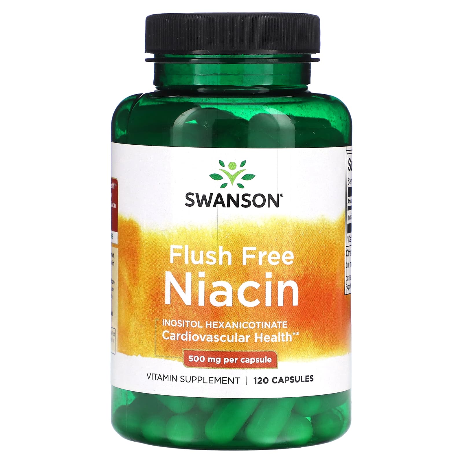 Swanson, Flush Free Niacin, 500 mg, 120 Capsules - Image 1