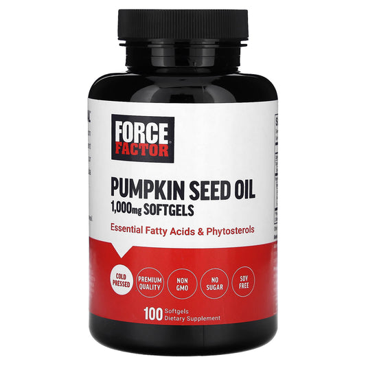 Force Factor, Pumpkin Seed Oil, 100 Softgels, (500 mg Per Softgel)