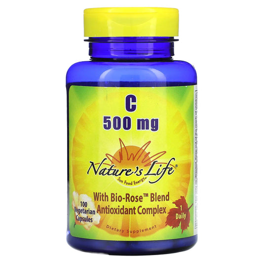 Nature's Life, Vitamin C, 500 mg, 100 Vegetarian Capsules - Image 1