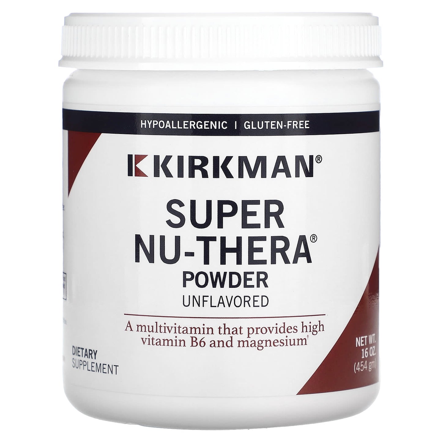 Kirkman Labs, Super Nu-Thera Powder, Unlflavored, 16 oz (454 gm) - Image 1