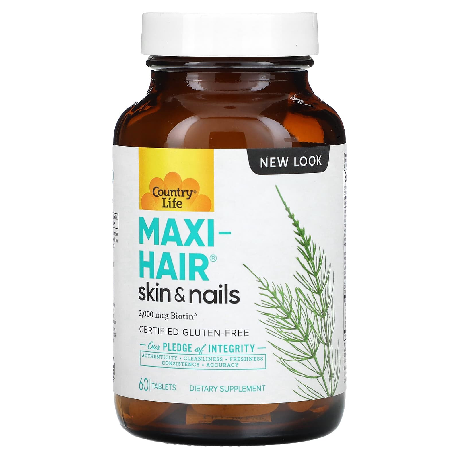 Country Life Maxi-Hair, Skin & Nails Supplement, 60 Tablets - Image 1