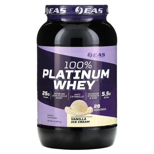 EAS Platinum Whey Protein Vanilla Ice Cream 25g Protein 2lbs - Image 1