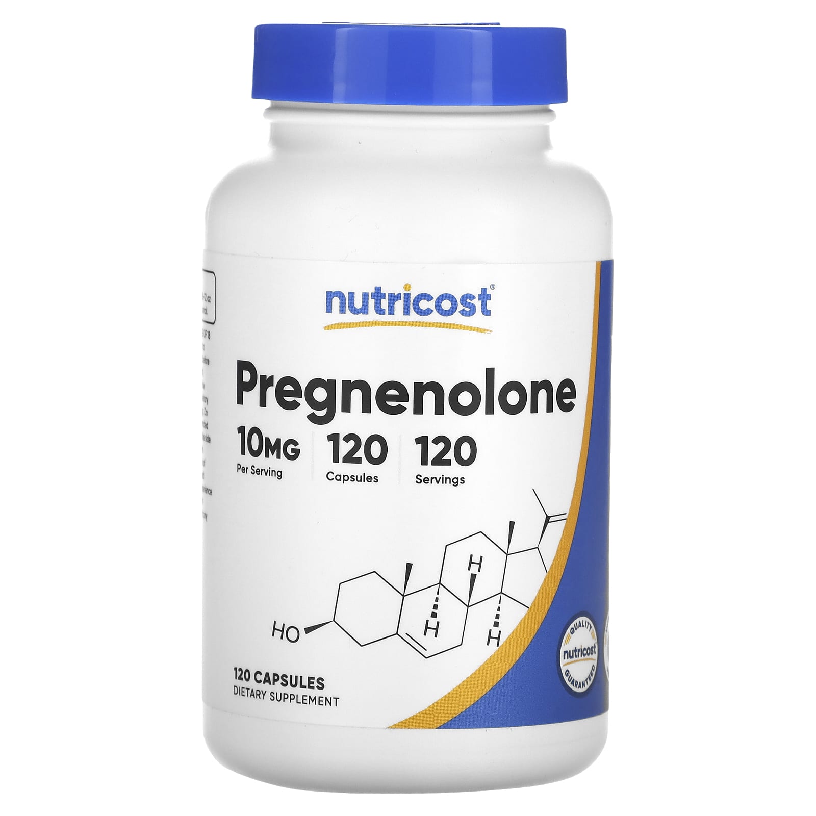 Nutricost, Pregnenolone, 10 mg, 120 Capsules - Image 1