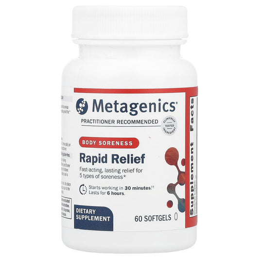 Metagenics, Rapid Relief, Body Soreness, 60 Softgels - Image 1