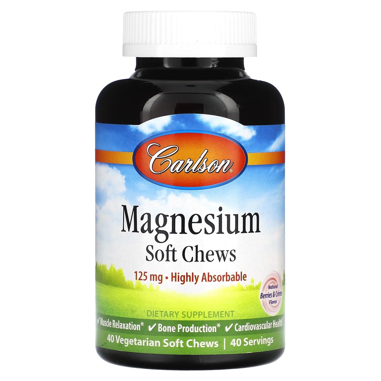 Carlson Magnesium Soft Chews - 125mg, Vegetarian, Gluten-Free - Image 1