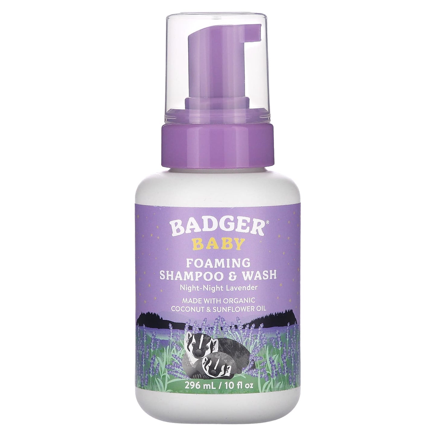 Badger Night-Night Lavender Foaming Shampoo & Wash for Babies - Image 1
