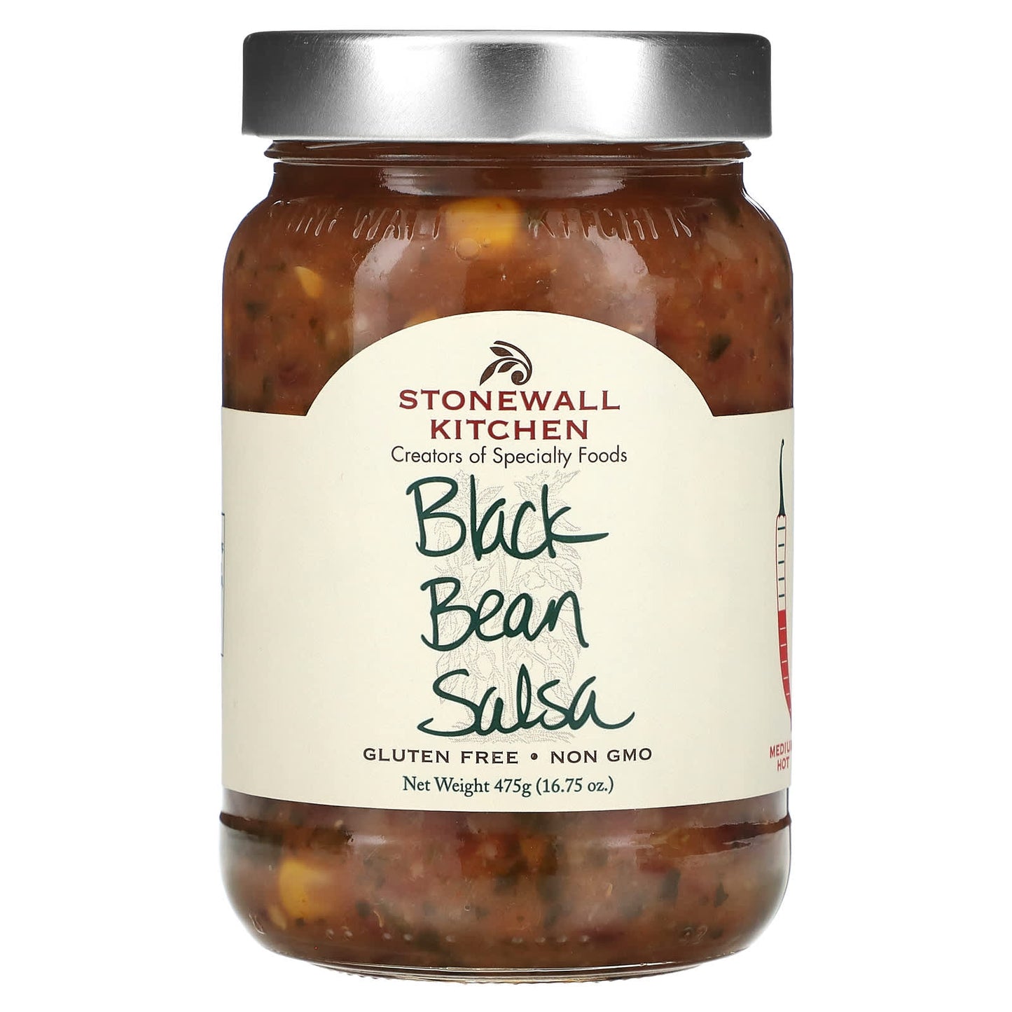 Stonewall Kitchen, Black Bean Salsa, Medium Hot, 16.75 oz (475 g) - Image 1