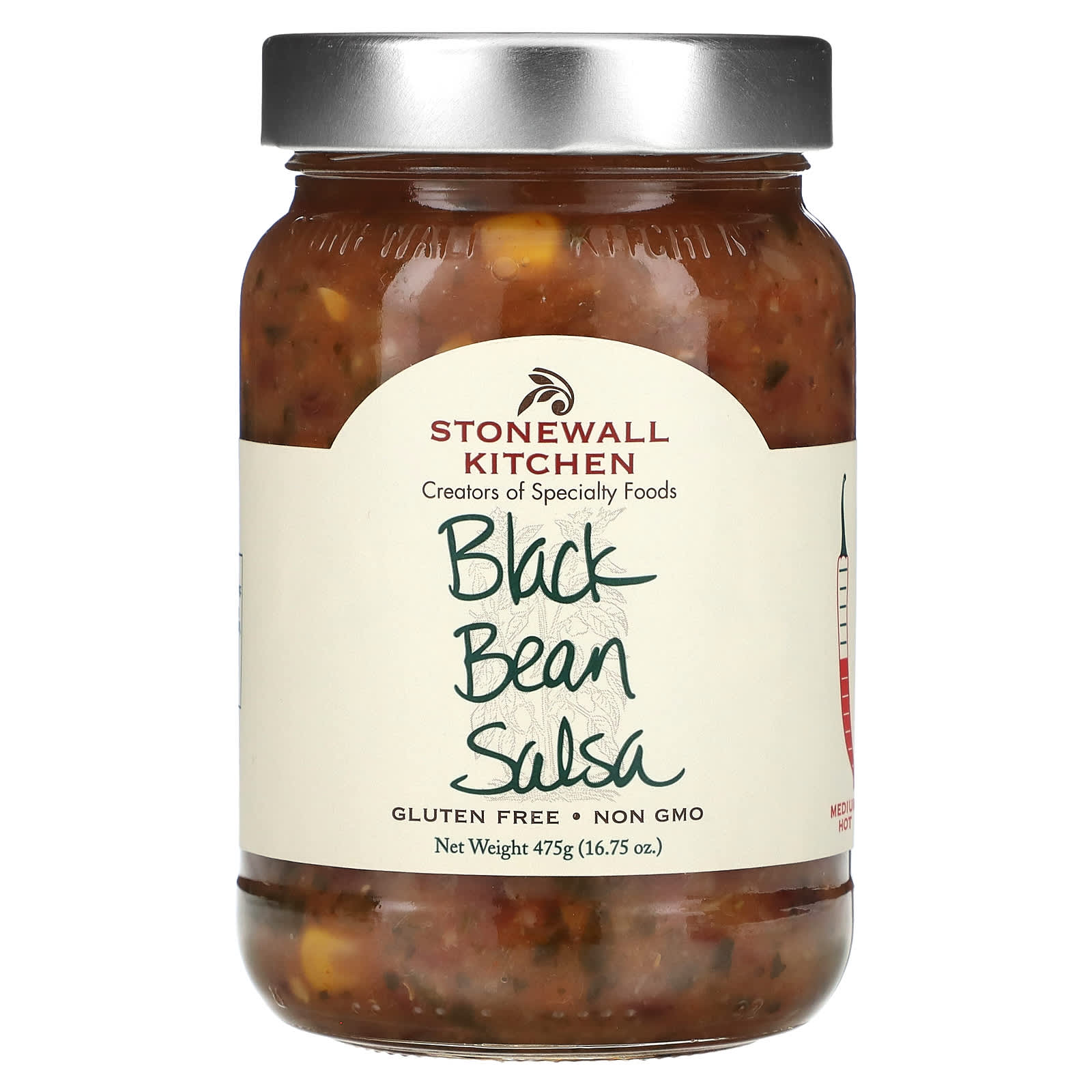 Stonewall Kitchen, Black Bean Salsa, Medium Hot, 16.75 oz (475 g) - Image 1