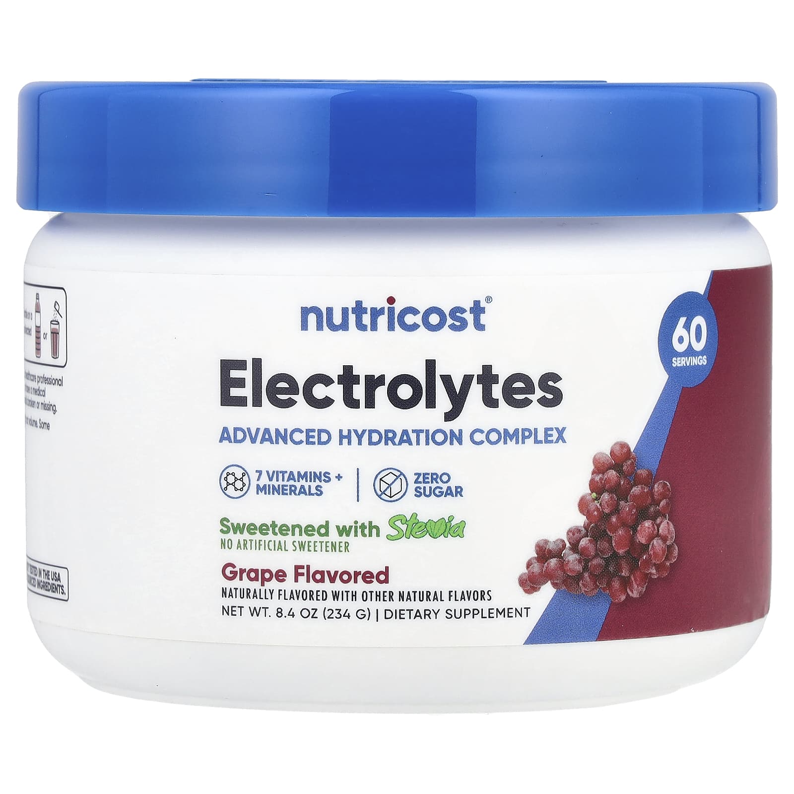 Nutricost, Electrolytes, Advanced Hydration Complex, Grape, 8.4 oz (234 g) - Image 1