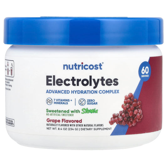 Nutricost, Electrolytes, Advanced Hydration Complex, Grape, 8.4 oz (234 g) - Image 1