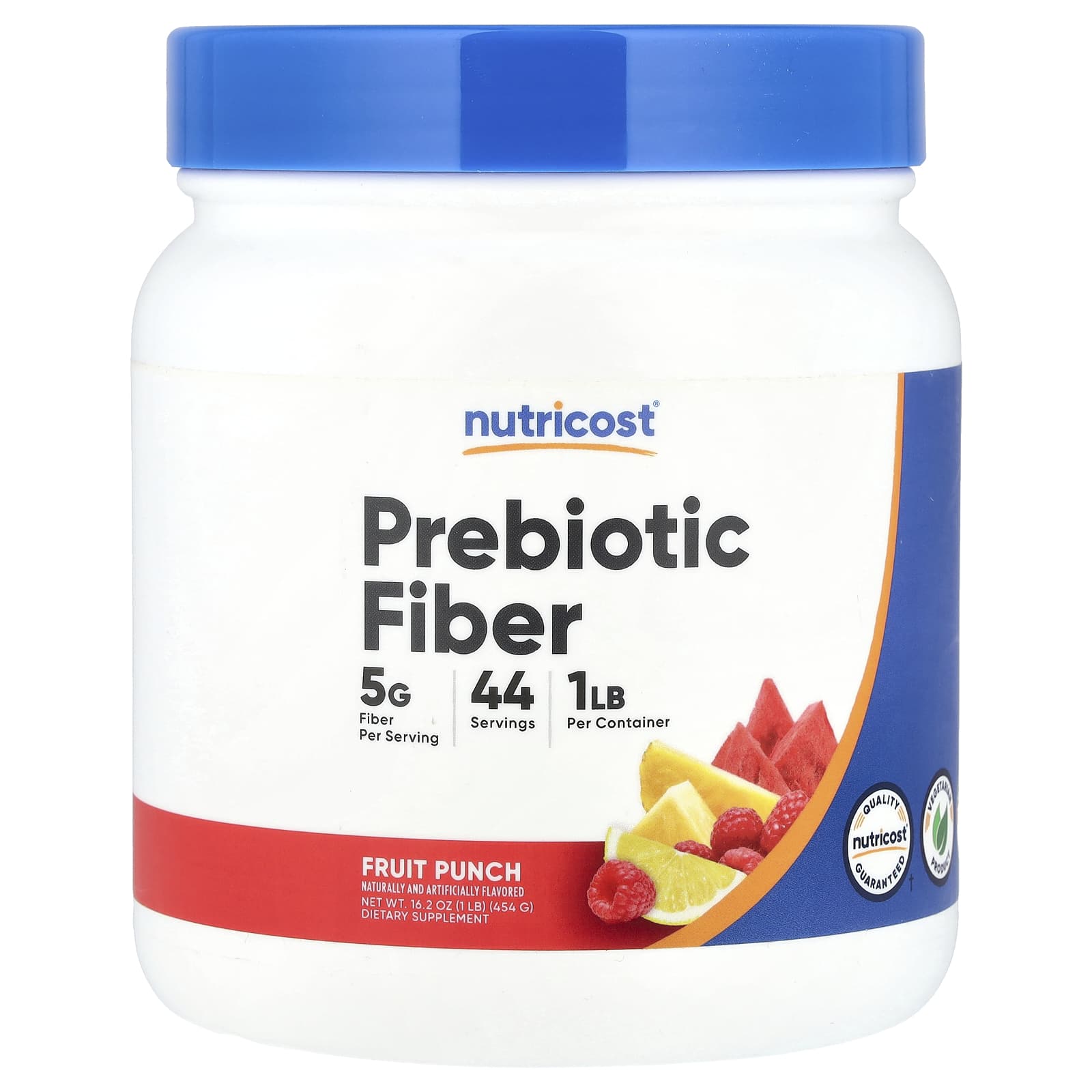 Nutricost, Prebiotic Fiber, Fruit Punch , 16.2 oz (454 g) - Image 1