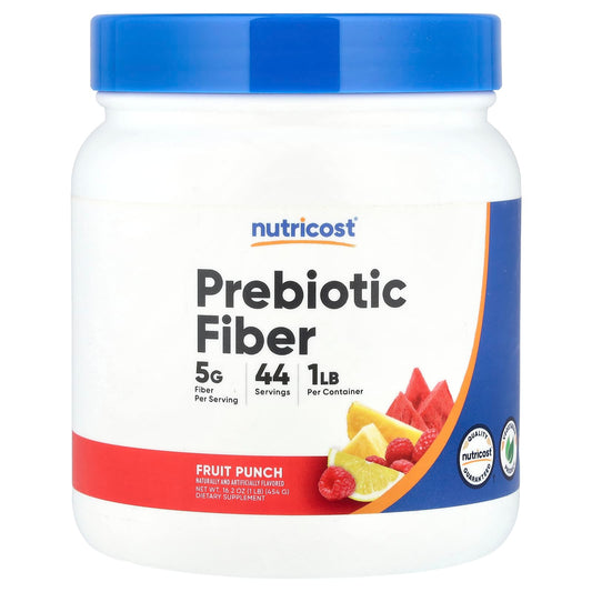 Nutricost, Prebiotic Fiber, Fruit Punch , 16.2 oz (454 g) - Image 1