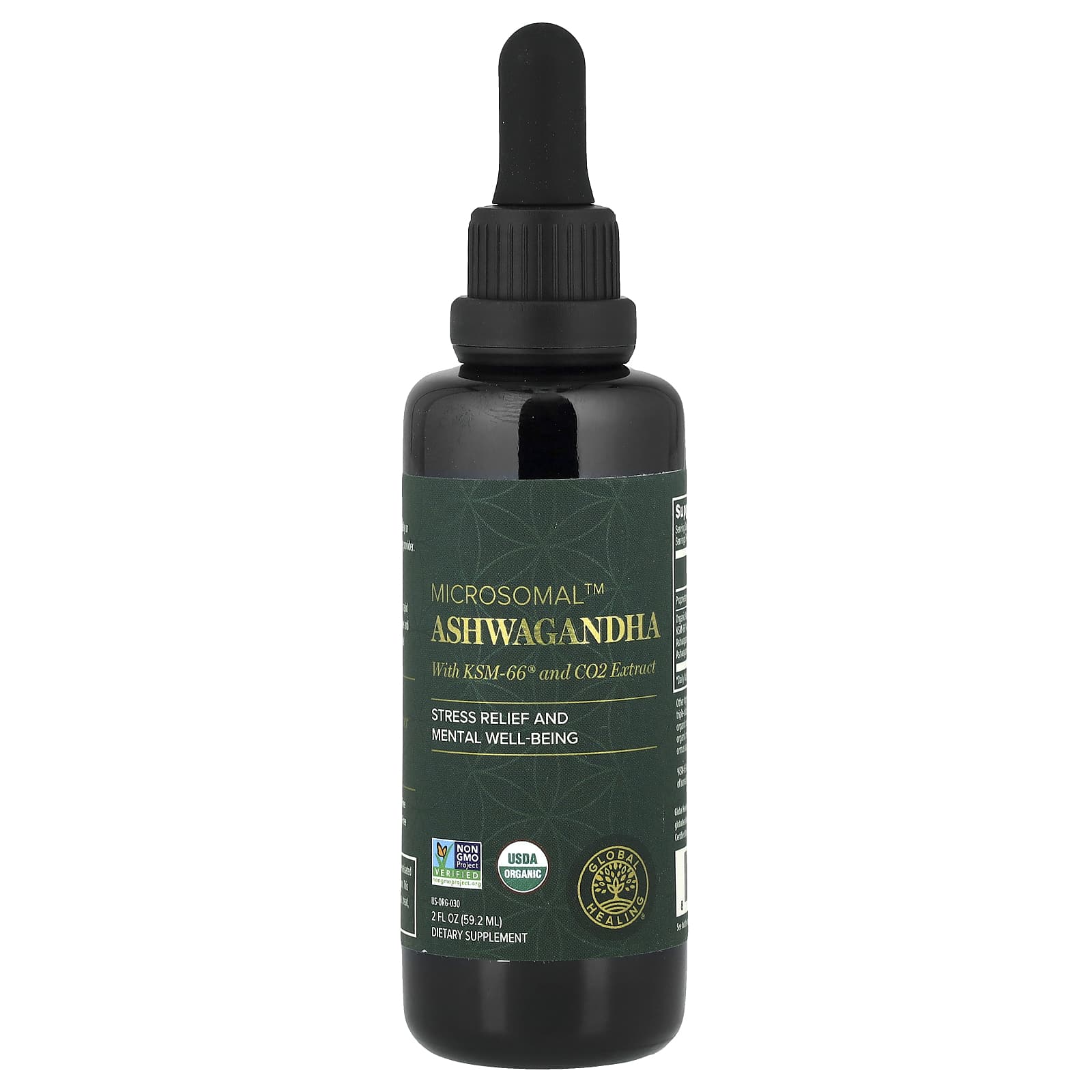 Global Healing Ashwagandha for Stress Relief & Mental Clarity, 2 fl oz - Image 1