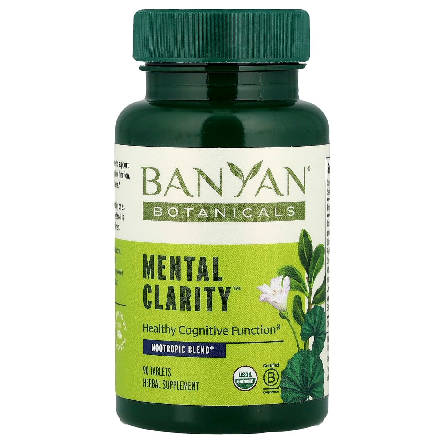 Banyan Botanicals Mental Clarity Nootropic Supplement - 90 Tablets - Image 1