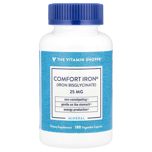 The Vitamin Shoppe, Comfort Iron®, 25 mg, 180 Vegetable Capsules - Image 1