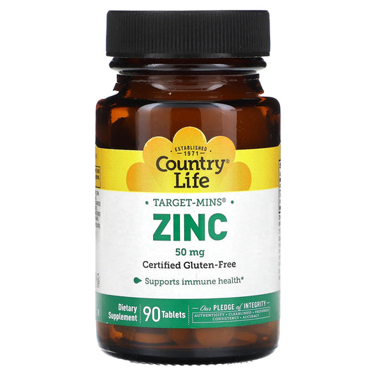 Country Life Target-Mins Zinc 50mg 90 Tablets - Immune Support - Image 1