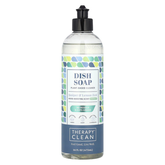 Therapy Clean, Dish Soap, Juniper & Lemon Zest, 16 fl oz (473 ml) - Image 1