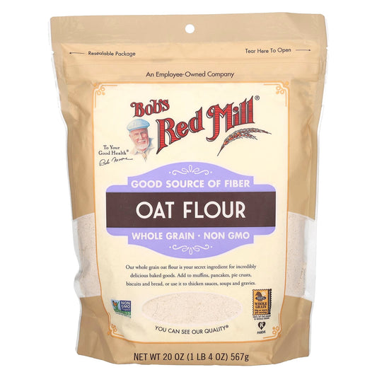 Whole Grain Oat Flour for Baking by Bob's Red Mill, 20 oz - Image 1