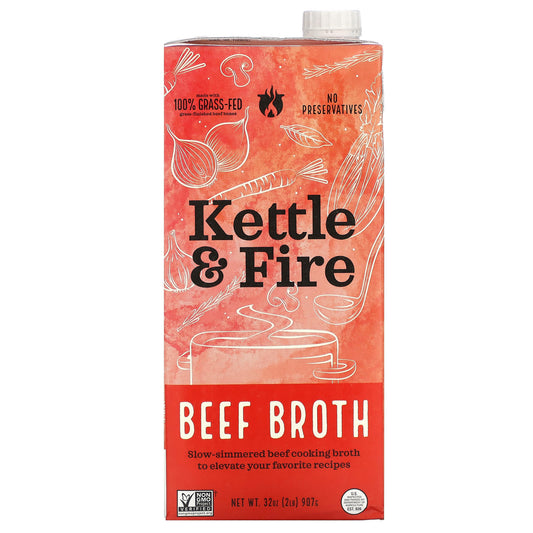 Kettle & Fire, Beef Broth, 32 oz (907 g) - Image 1