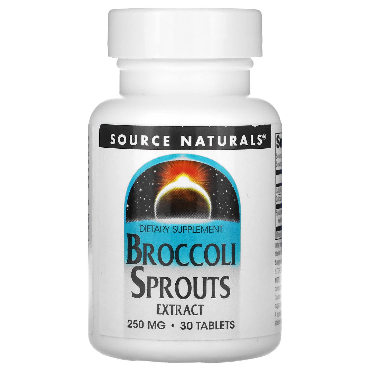 Source Naturals, Broccoli Sprouts Extract, 500 mg, 30 Tablets (250 mg per Tablet) - Image 1