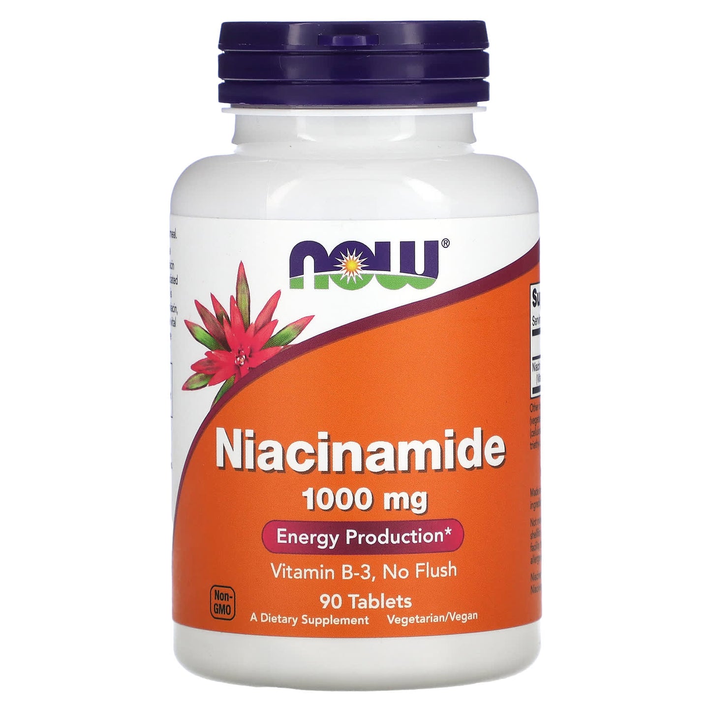 NOW Foods, Niacinamide, 1,000 mg, 90 Tablets - Image 1