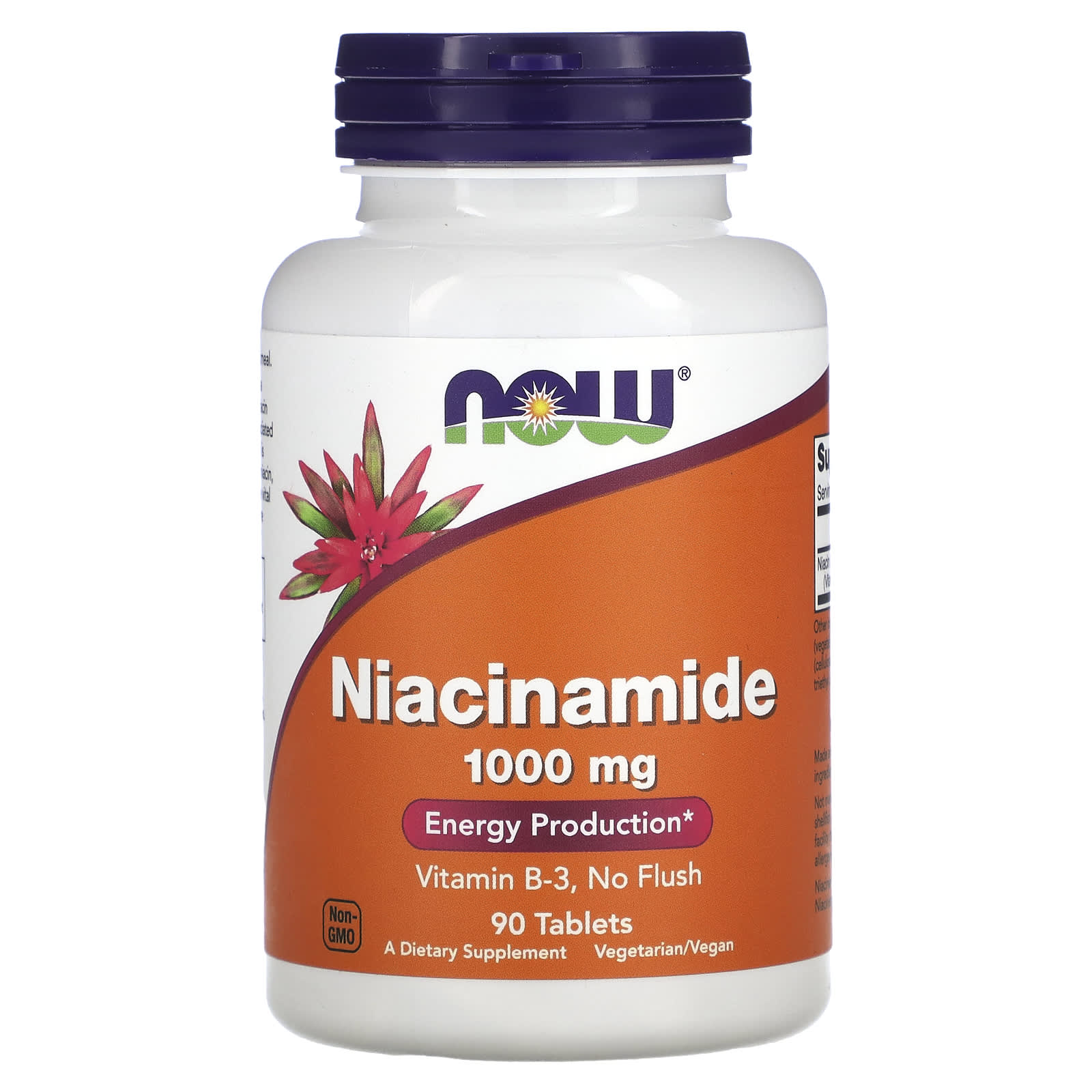 NOW Foods, Niacinamide, 1,000 mg, 90 Tablets - Image 1