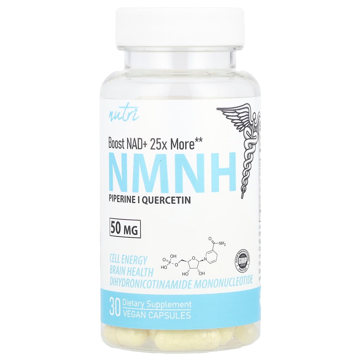 Nutri, NMNH , 50 mg , 30 Vegan Capsules - Image 1
