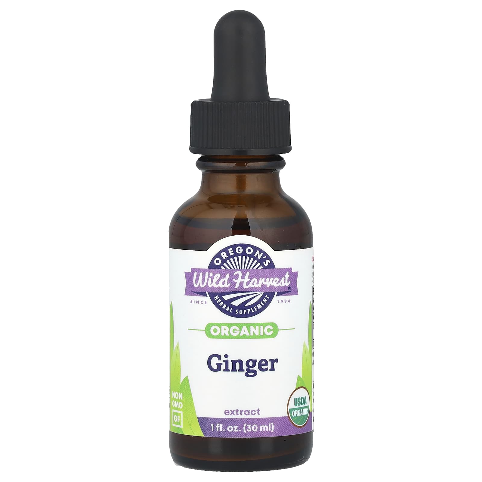 Oregon's Wild Harvest, Organic Ginger Extract, 1 fl oz (30 ml) (500 mg per Serving) - Image 1