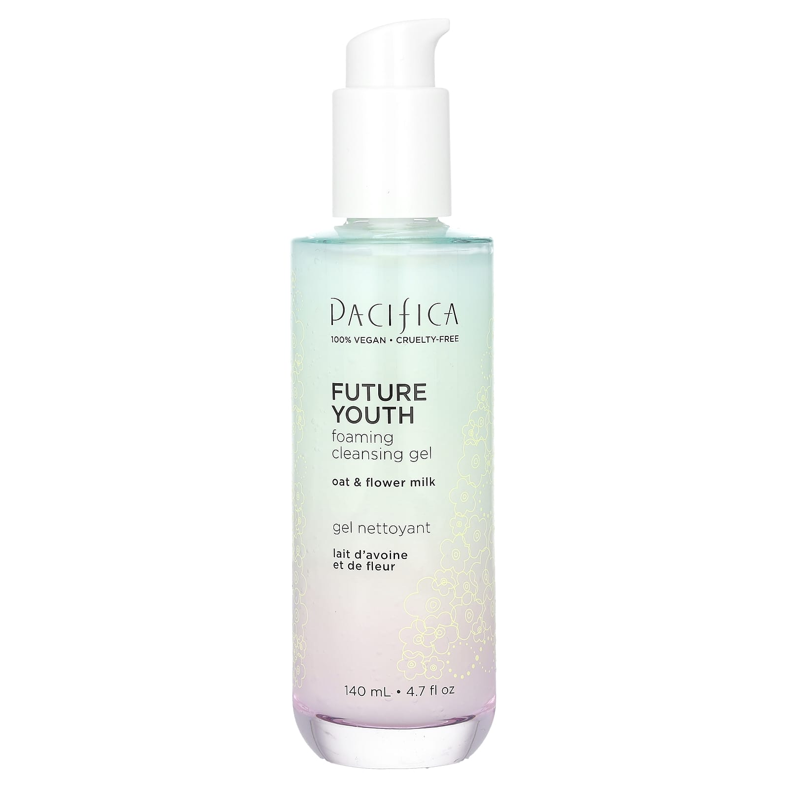 Pacifica, Future Youth, Foaming Cleansing Gel, Oat & Flower Milk, 4.7 fl oz (140 ml) - Image 1