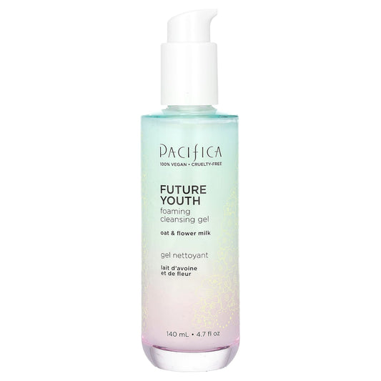 Pacifica, Future Youth, Foaming Cleansing Gel, Oat & Flower Milk, 4.7 fl oz (140 ml) - Image 1