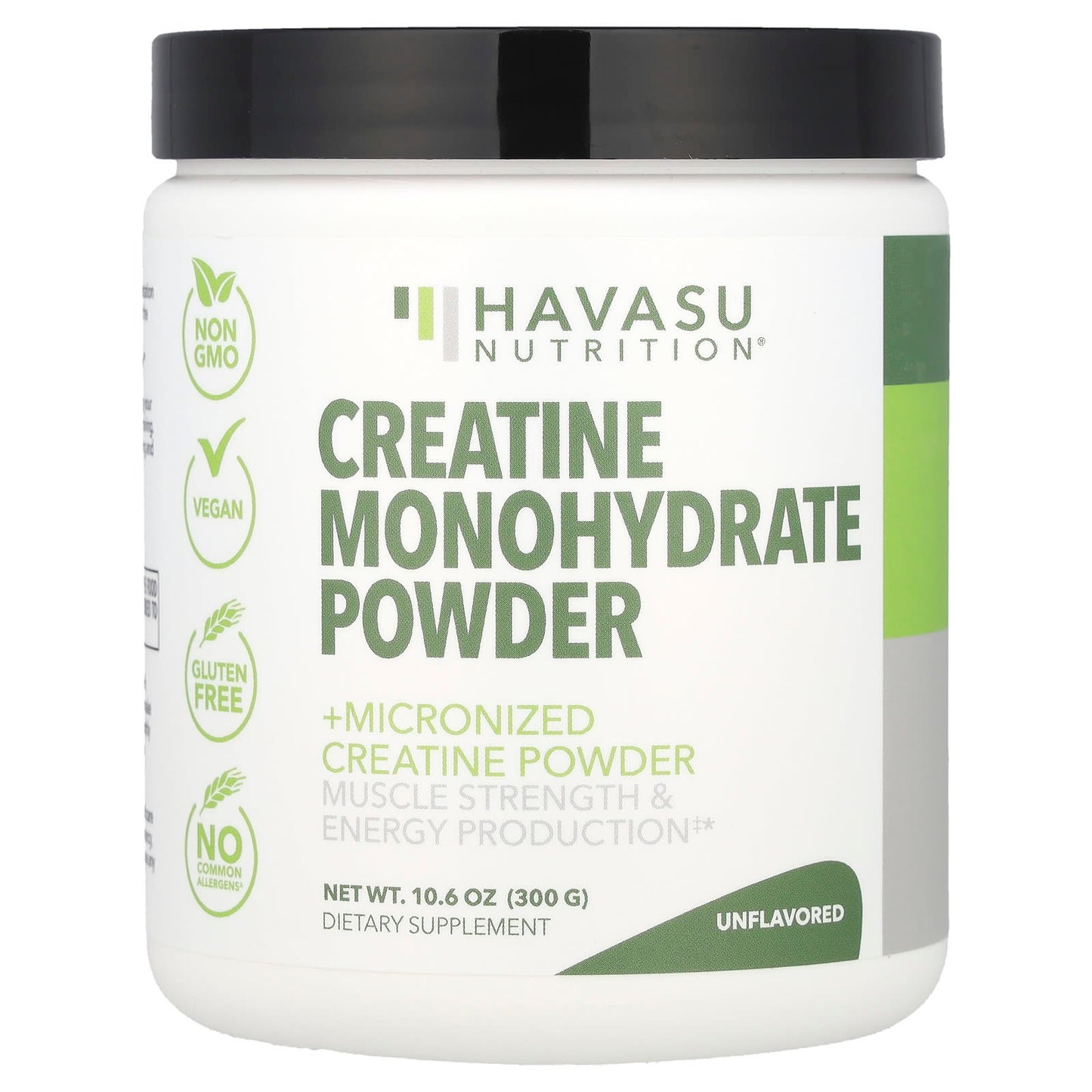 Unflavored Creatine Monohydrate Powder by Havasu Nutrition - 10.06 oz - Image 1