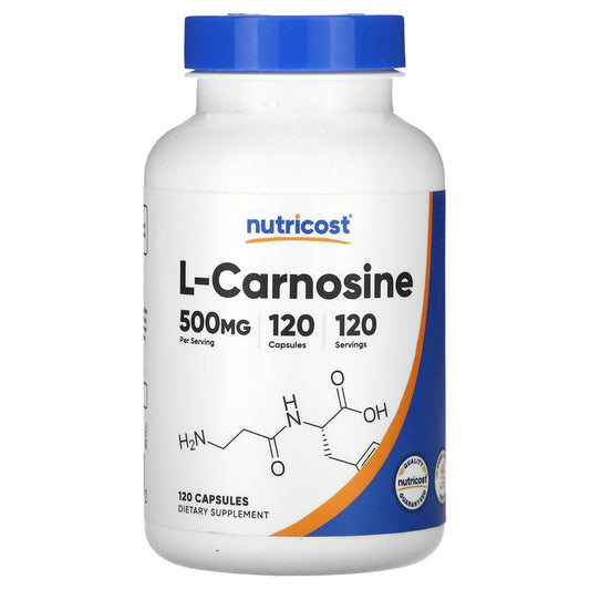 Nutricost, L-Carnosine, 500 mg, 120 Capsules - Image 1