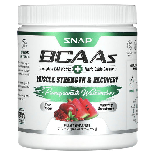 Snap Supplements, BCAAs, Pomegranate Watermelon, 9.77 oz (277 g) - Image 1