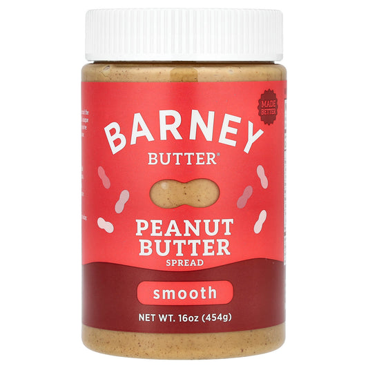 Barney Butter Smooth Peanut Butter Spread, 16 oz, Non-GMO, Vegan - Image 1
