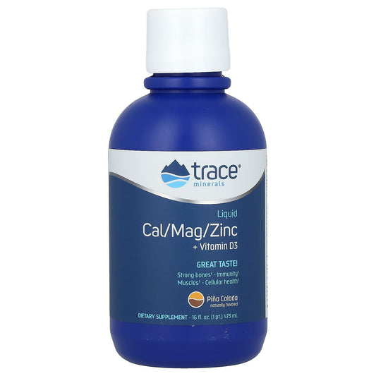 Trace, Liquid Cal/Mag/Zinc + Vitamin D3, Piña Colada, 16 fl oz (473 ml) - Image 1